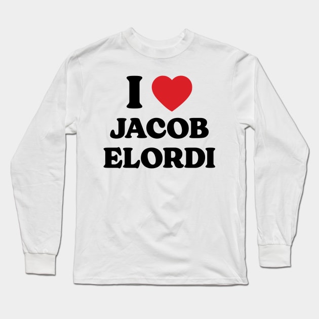 I Heart Jacob Elordi v2 Long Sleeve T-Shirt by Emma